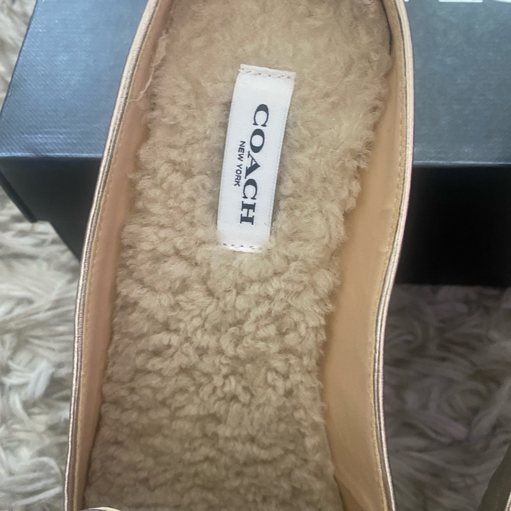 NWT Coach Metallic Shearling Loafers - Picture 3 of 10